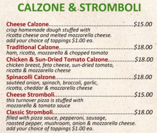 Calzones & Stomboli