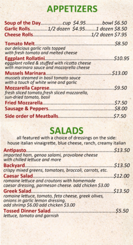Appetizers & Salads